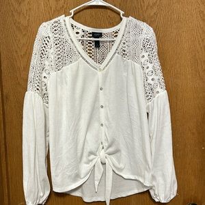 Crocheted Sleeved Tunic Top from Buckle